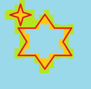 stars with blue background